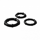 Набор из 3 черных эрекционных колец Babooom Ring Set - Adrien Lastic - в Миассе купить с доставкой