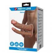 Реалистичная полая насадка на член для двойного проникновения Yairon - 17,5 см. - Baile - купить с доставкой в Миассе