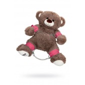 Бондажный набор: бурый мишка с розовыми оковами и наручниками - Pecado - купить с доставкой в Миассе