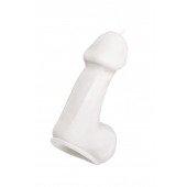 Белая свеча в форме пениса - 47 гр. - Pecado - купить с доставкой в Миассе