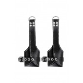 Черные подвесы с белой строчкой - Pecado - купить с доставкой в Миассе