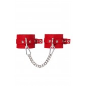 Красные мягкие кожаные оковы с люверсами - Pecado - купить с доставкой в Миассе