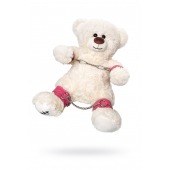 Бондажный набор: белый мишка с розовыми оковами и наручниками - Pecado - купить с доставкой в Миассе