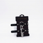 Черно-красные кожаные оковы - Crazy Handmade - купить с доставкой в Миассе