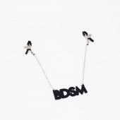 Зажимы на соски с кожаной подвеской BDSM - Crazy Handmade - купить с доставкой в Миассе