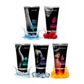 Набор из 5 лубрикантов JUJU (увлажняющий, Hot+, Long, Anal, малина) - JuJu - купить с доставкой в Миассе