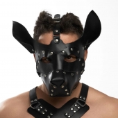 Черная кожаная маска «Собака» - Crazy Handmade - купить с доставкой в Миассе