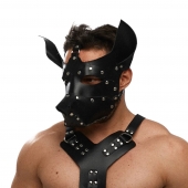 Черная кожаная маска «Собака» - Crazy Handmade - купить с доставкой в Миассе