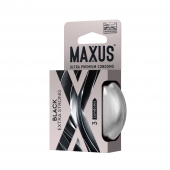 Черные утолщенные презервативы MAXUS Extra Strong с железным кейсом - 3 шт. - Maxus - купить с доставкой в Миассе
