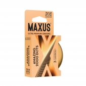 Точечные презервативы MAXUS 2000 Amazing Dots с железным кейсом - 3 шт. - Maxus - купить с доставкой в Миассе