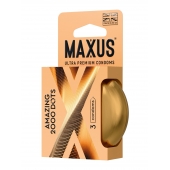 Точечные презервативы MAXUS 2000 Amazing Dots с железным кейсом - 3 шт. - Maxus - купить с доставкой в Миассе