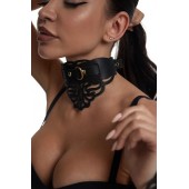 Фигурный чокер с узорами и золотистой фурнитурой - Crazy Handmade - купить с доставкой в Миассе