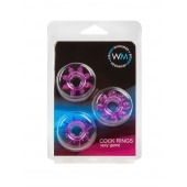 Набор из 3 лиловых эрекционных колец различной формы - Erowoman-Eroman - в Миассе купить с доставкой