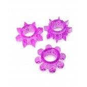 Набор из 3 лиловых эрекционных колец различной формы - Erowoman-Eroman - в Миассе купить с доставкой