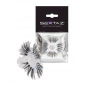 Эластичное эрекционное кольцо с черными «ресничками» - Sextaz - в Миассе купить с доставкой