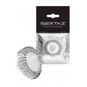 Эластичное эрекционное кольцо с длинными черными «ресничками» - Sextaz - в Миассе купить с доставкой