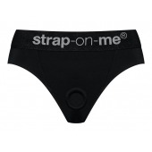Черные трусики для насадок Heroine Lingerie Harness - size XL - Strap-on-me - купить с доставкой в Миассе