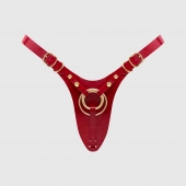 Красный пояс для фиксации насадок Strap-On-Me Leatherette Harness Fabulous - Strap-on-me - купить с доставкой в Миассе