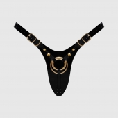 Черный пояс для фиксации насадок Strap-On-Me Leatherette Harness Fabulous - Strap-on-me - купить с доставкой в Миассе