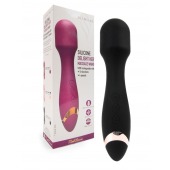 Черный силиконовый wand-вибратор - 18,5 см. - Erokay