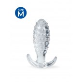 Прозрачная анальная пробка с шишечками - 8 см. - Sex Expert