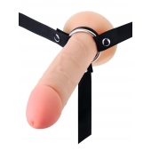 Мужской полый страпон на регулируемых ремешках - 22 см. - Sex Expert - купить с доставкой в Миассе