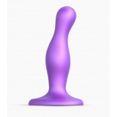 Фиолетовая насадка Strap-On-Me Dildo Plug Curvy size S - Strap-on-me - купить с доставкой в Миассе