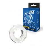 Прозрачное эрекционное кольцо в форме гайки - Sex Expert - в Миассе купить с доставкой