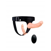 Женский страпон с 2 насадками, вибрацией и пультом ДУ - Erowoman-Eroman - купить с доставкой в Миассе