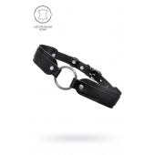 Черный кожаный чокер-ошейник со скруглёнными углами - Pecado - купить с доставкой в Миассе