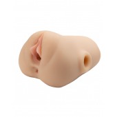 Телесный мастурбатор с вибрацией Double Pounder Vibrating Squeeze Stroker - Pipedream - в Миассе купить с доставкой