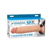 Телесный пустотелый фаллопротез 9’’ Hollow Silicone Strap-On - 24,1 см. - Pipedream - купить с доставкой в Миассе
