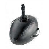 Черный надувной мяч с платформой для фиксации дилдо Body Dock Inflatable Love Ball - Pipedream - купить с доставкой в Миассе