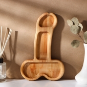 Деревянное блюдо для подачи в форме члена (25 х 16,5 х 1,7 см) - Сима-Ленд - купить с доставкой в Миассе