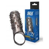 Дымчатая насадка на пенис с выпуклостями - 12 см. - Sex Expert - в Миассе купить с доставкой