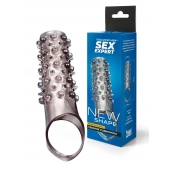 Дымчатая насадка на пенис с шипами и выпуклостями - 12 см. - Sex Expert - в Миассе купить с доставкой