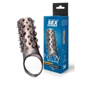 Дымчатая насадка на пенис с шипами и выпуклостями - 12,5 см. - Sex Expert - в Миассе купить с доставкой