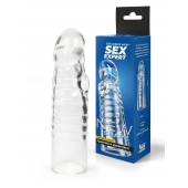 Прозрачная закрытая насадка на член - 15 см. - Sex Expert - в Миассе купить с доставкой