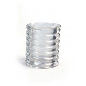 Прозрачная сквозная насадка на пенис с ребрышками - Sex Expert - в Миассе купить с доставкой