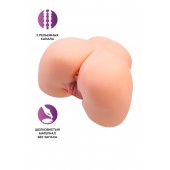 Телесный мастурбатор в форме попки с 2 любовными входами - No Name - в Миассе купить с доставкой