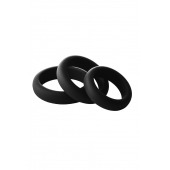 Набор из 3 черных эрекционных колец Smooth Silicone Cockring Pack - Dream Toys - в Миассе купить с доставкой