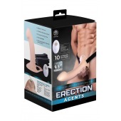Телесный полый страпон с вибрацией Erection Agents - 24,1 см. - NMC - купить с доставкой в Миассе