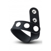 Черное эрекционное кольцо на кнопках - Blush Novelties - в Миассе купить с доставкой