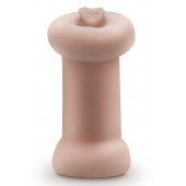 Телесный люминесцентный двусторонний мастурбатор Tasha - Blush Novelties - в Миассе купить с доставкой