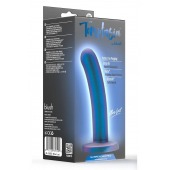 Синяя насадка с гладкой поверхностью Surrender 5.75 Inch Intermediate Pegging Dildo - 14,6 см. - Blush Novelties - купить с доставкой в Миассе