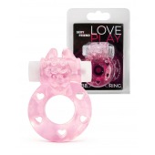 Розовое эрекционное виброкольцо в форме зайчика - 1137 - в Миассе купить с доставкой