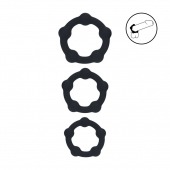 Набор из 3 эрекционных колец Beaded Silicone Cockring Set - Shots Media BV - в Миассе купить с доставкой