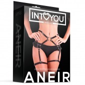 Черные стрепы на бёдра Aneir - Intoyou - купить с доставкой в Миассе