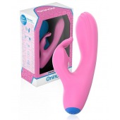 Розовый мини-вибратор типа ’’кролик’’ с управлением через приложение - 14,5 см. - Oninder
