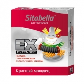Стимулирующая насадка Sitabella Extender  Красный молодец - Sitabella - купить с доставкой в Миассе
